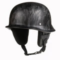 German Style Mayan Half Helmet - Forged Black