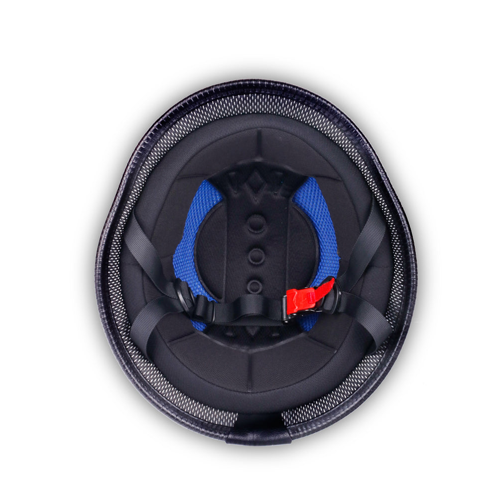 German Style Mayan Half Helmet - Gloss Black