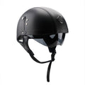 Retro Leather Half Helmet - Retractable Visor