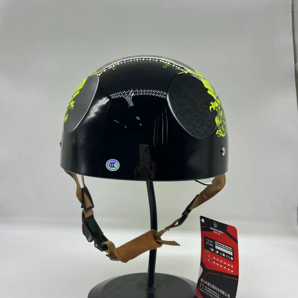 Baseball Motorcycle Helmet Built-in Visor