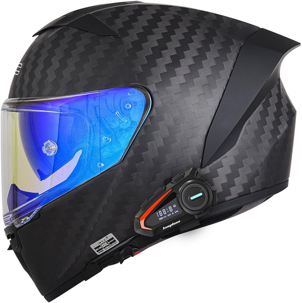 K3 Carbon Fiber Helmet - Bluetooth Headset