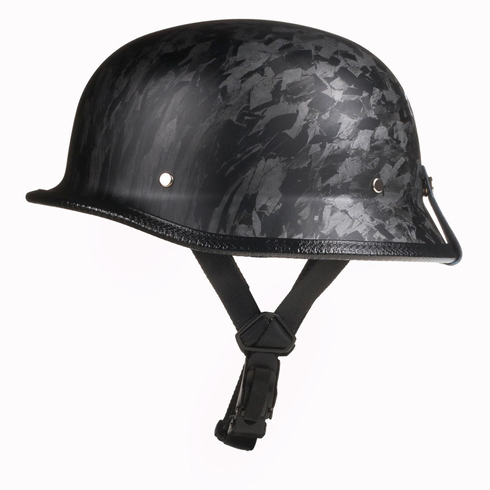 German Style Mayan Half Helmet - Forged Black