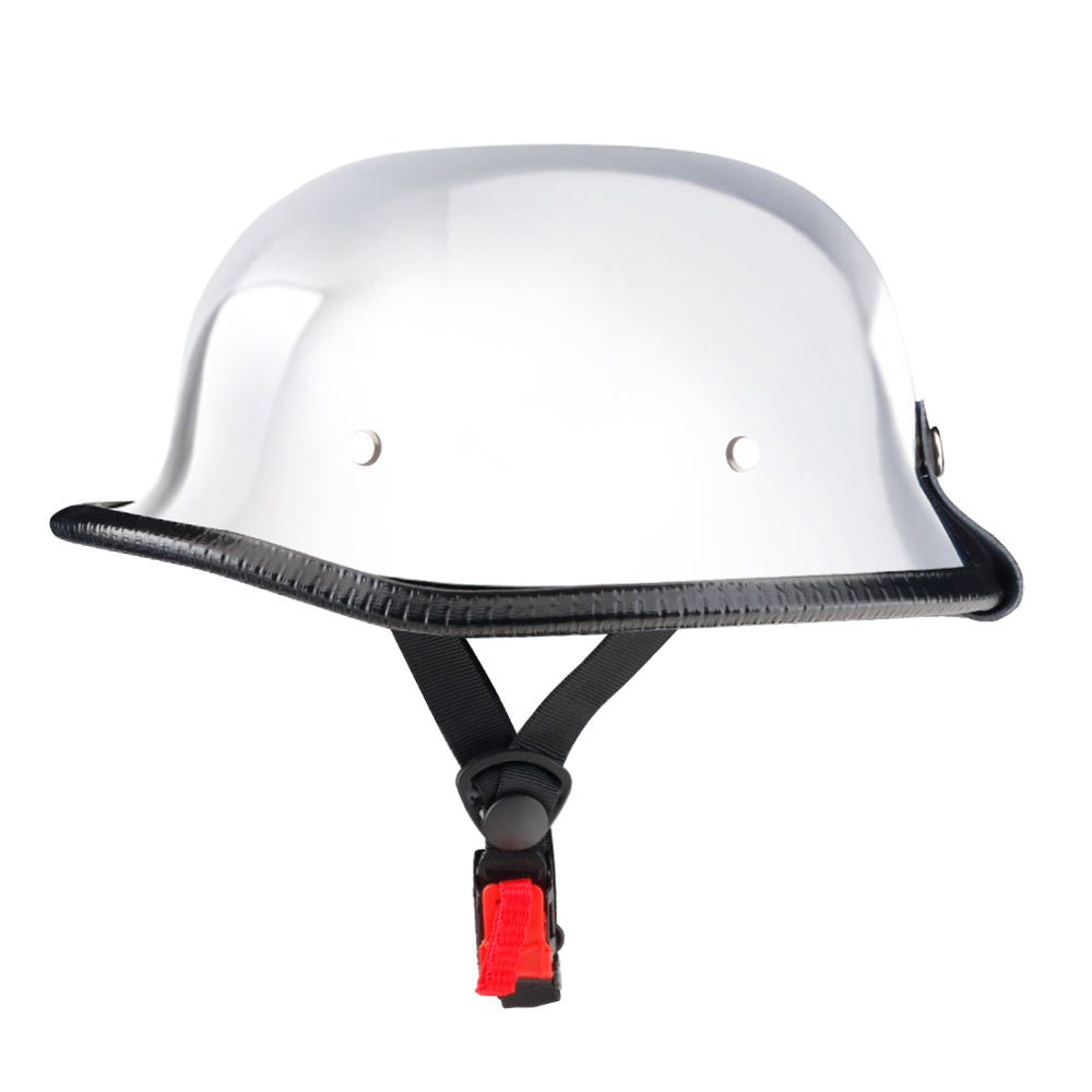 German Style Mayan Half Helmet - Chrome