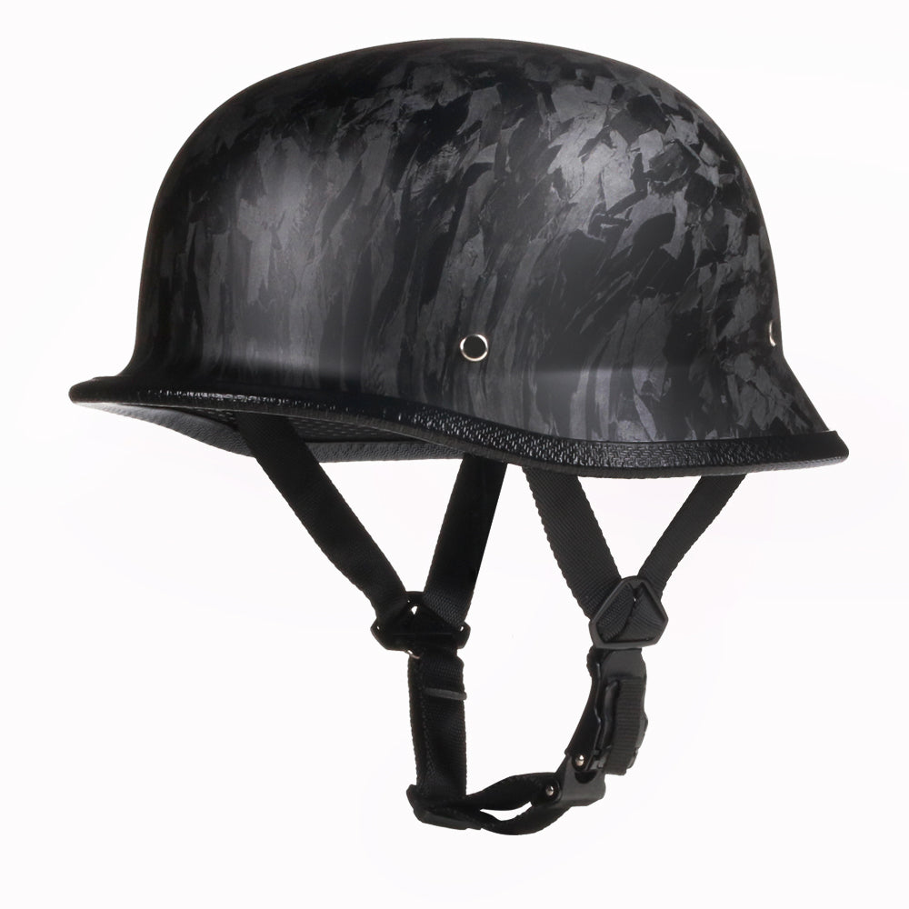 German Style Mayan Half Helmet - Forged Black