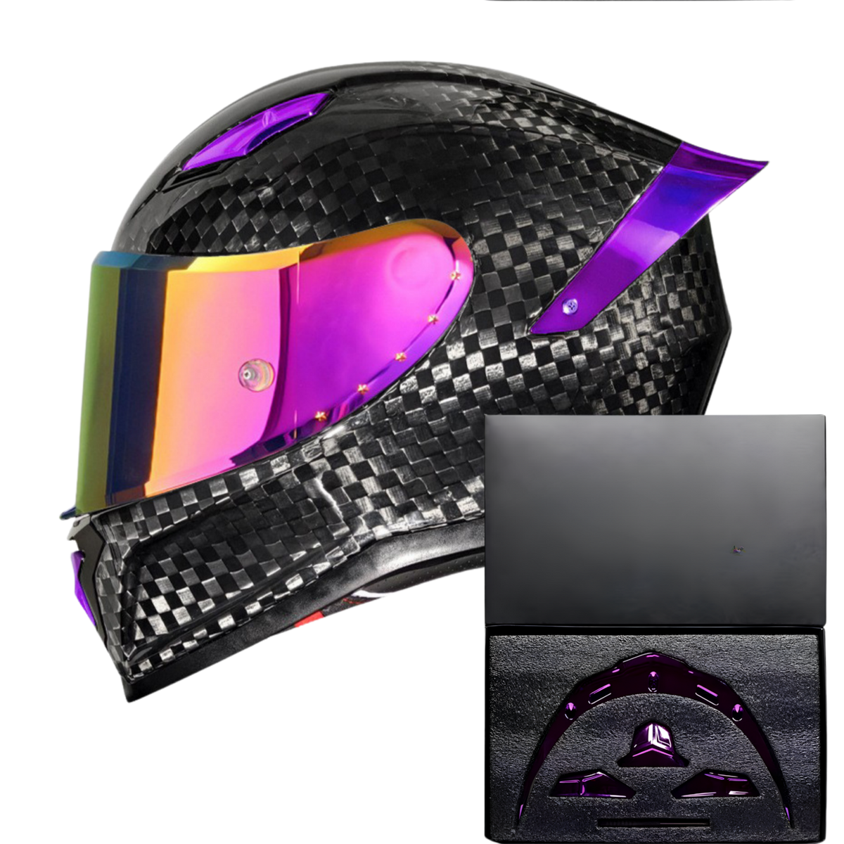 R7 Carbon Helmet Custom Accent Kit – Wing & Vents Set