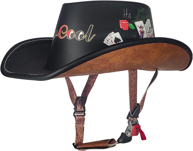 Retro Cowboy Motorcycle Half Helmet
