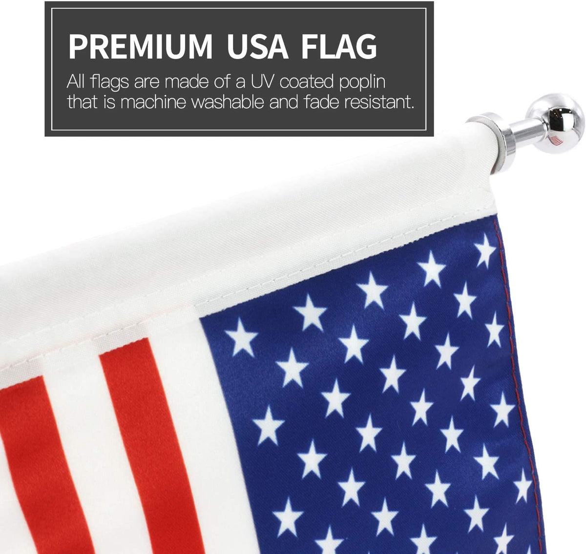 Motorcycle Flagpole Mount - American Flag