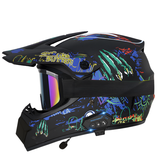 Aegis X9 Motocross Helmet with Bluetooth Headset