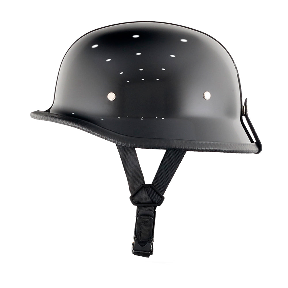 German Style Mayan Half Helmet - Matte Black