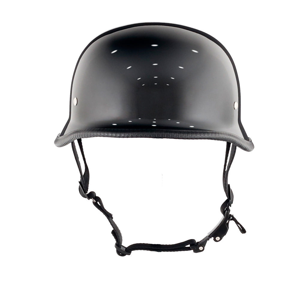 German Style Mayan Half Helmet - Matte Black