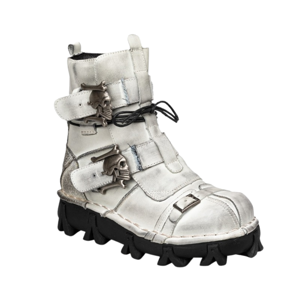 Leather Skull Boots Gothic Punk