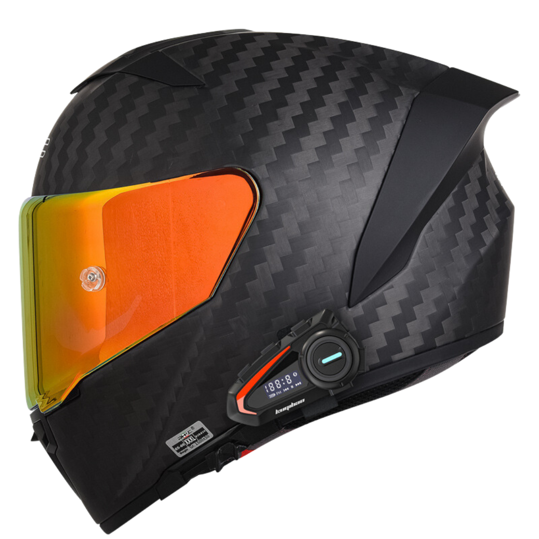 K3 Carbon Fiber Helmet - Bluetooth Headset