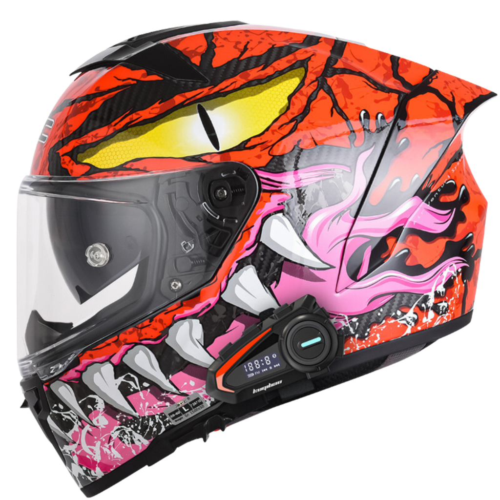 K3 Carbon Fiber Helmet - Bluetooth Headset