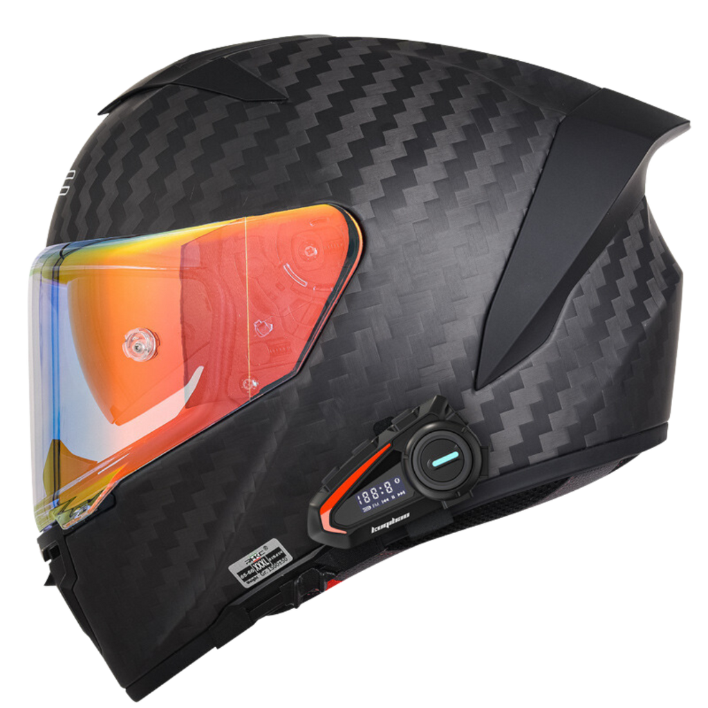 K3 Carbon Fiber Helmet - Bluetooth Headset