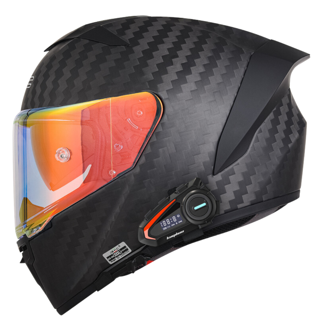 K3 Carbon Fiber Helmet - Bluetooth Headset