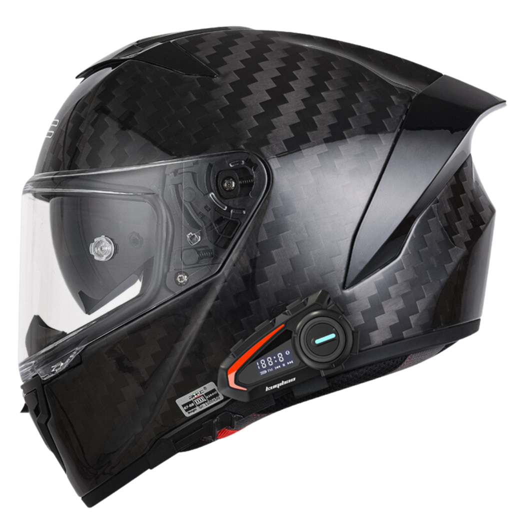 K3 Carbon Fiber Helmet - Bluetooth Headset