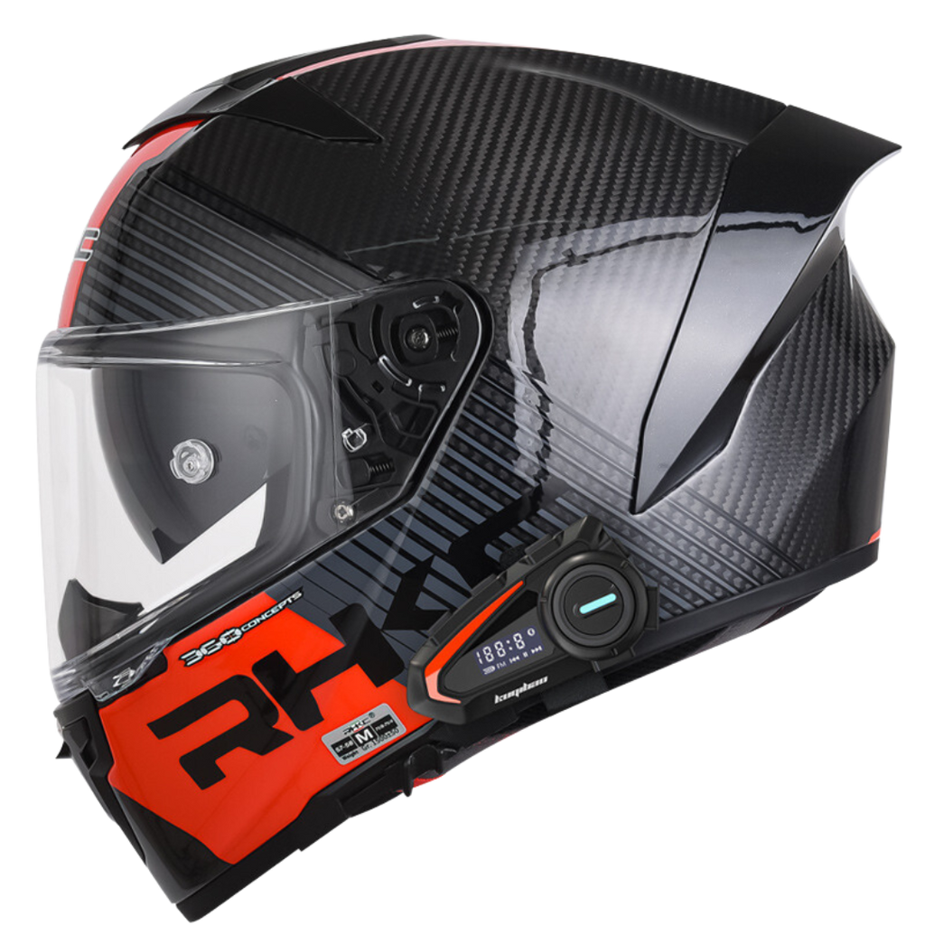 K3 Carbon Fiber Helmet - Bluetooth Headset