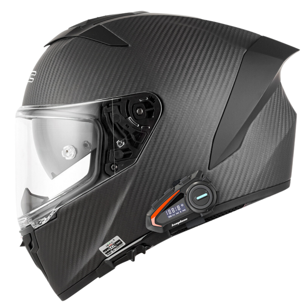 K3 Carbon Fiber Helmet - Bluetooth Headset