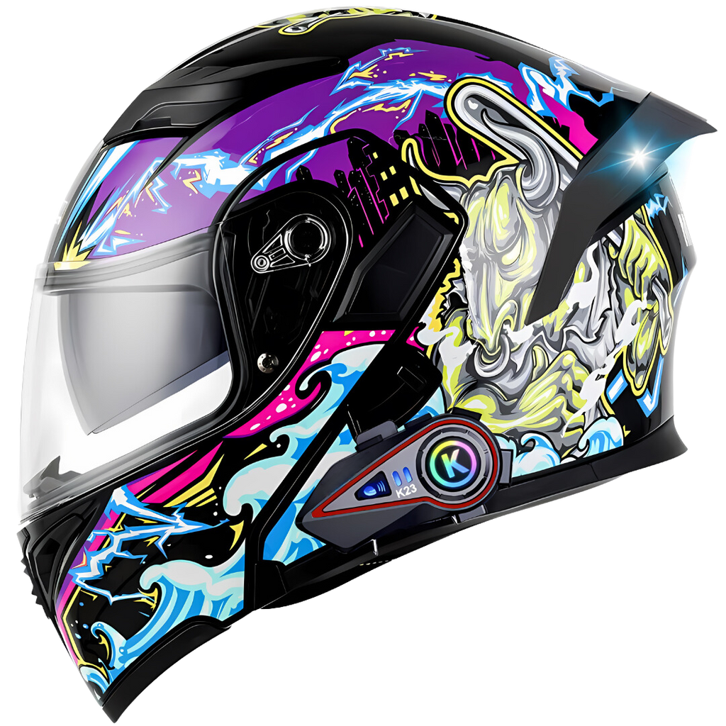 R6s Modular Helmet with Intercom Bluetooth Headset