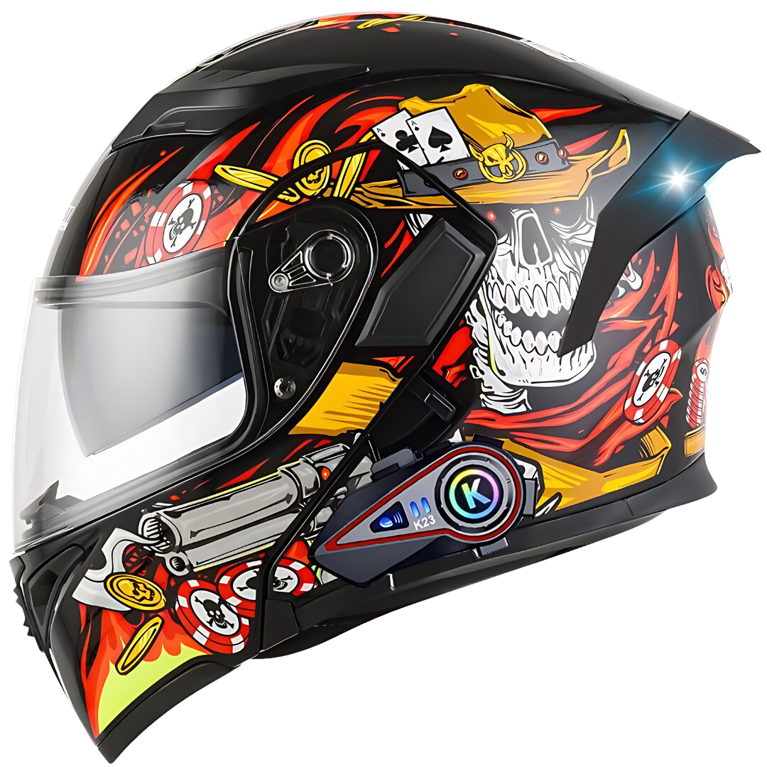 R6s Modular Helmet with Intercom Bluetooth Headset