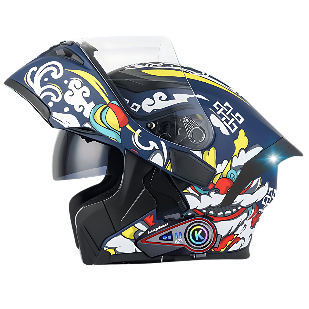 R6s Modular Helmet with Intercom Bluetooth Headset
