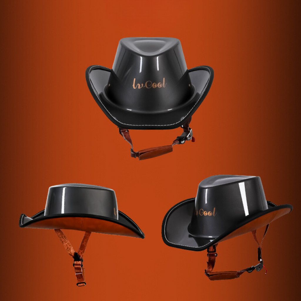 Retro Cowboy Motorcycle Half Helmet