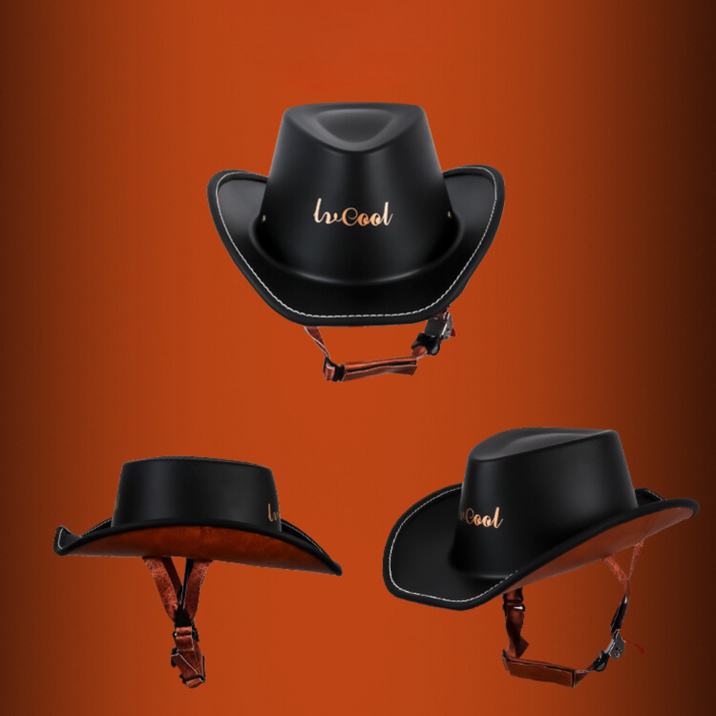 Retro Cowboy Motorcycle Half Helmet