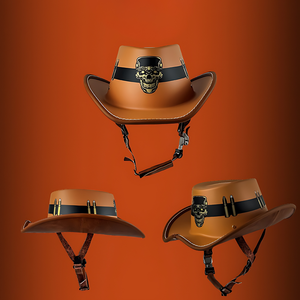 Retro Cowboy Motorcycle Half Helmet