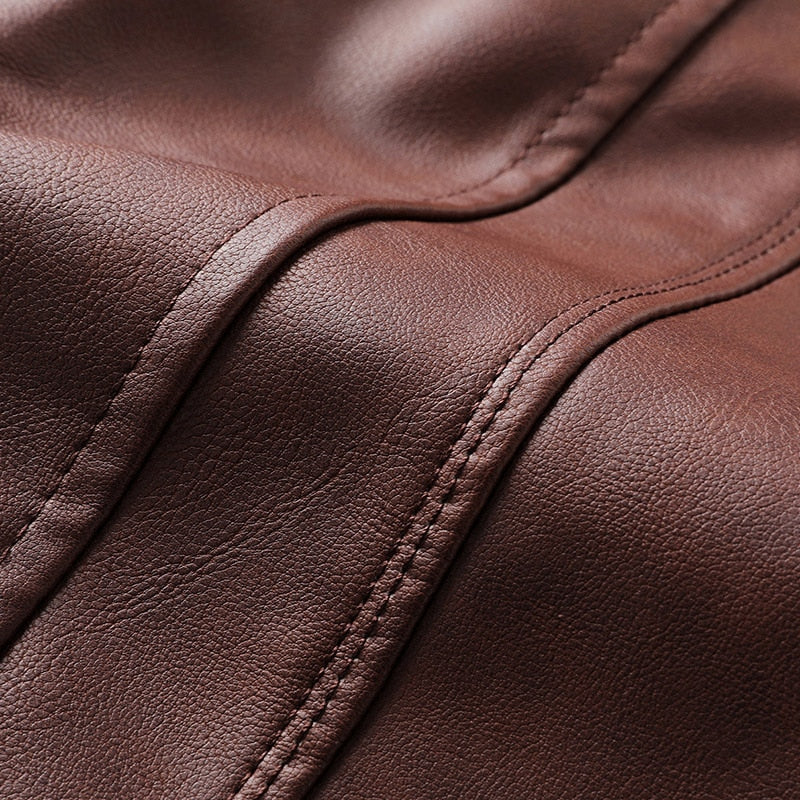 Titan Leather Motorcycle Jacket Hooded
