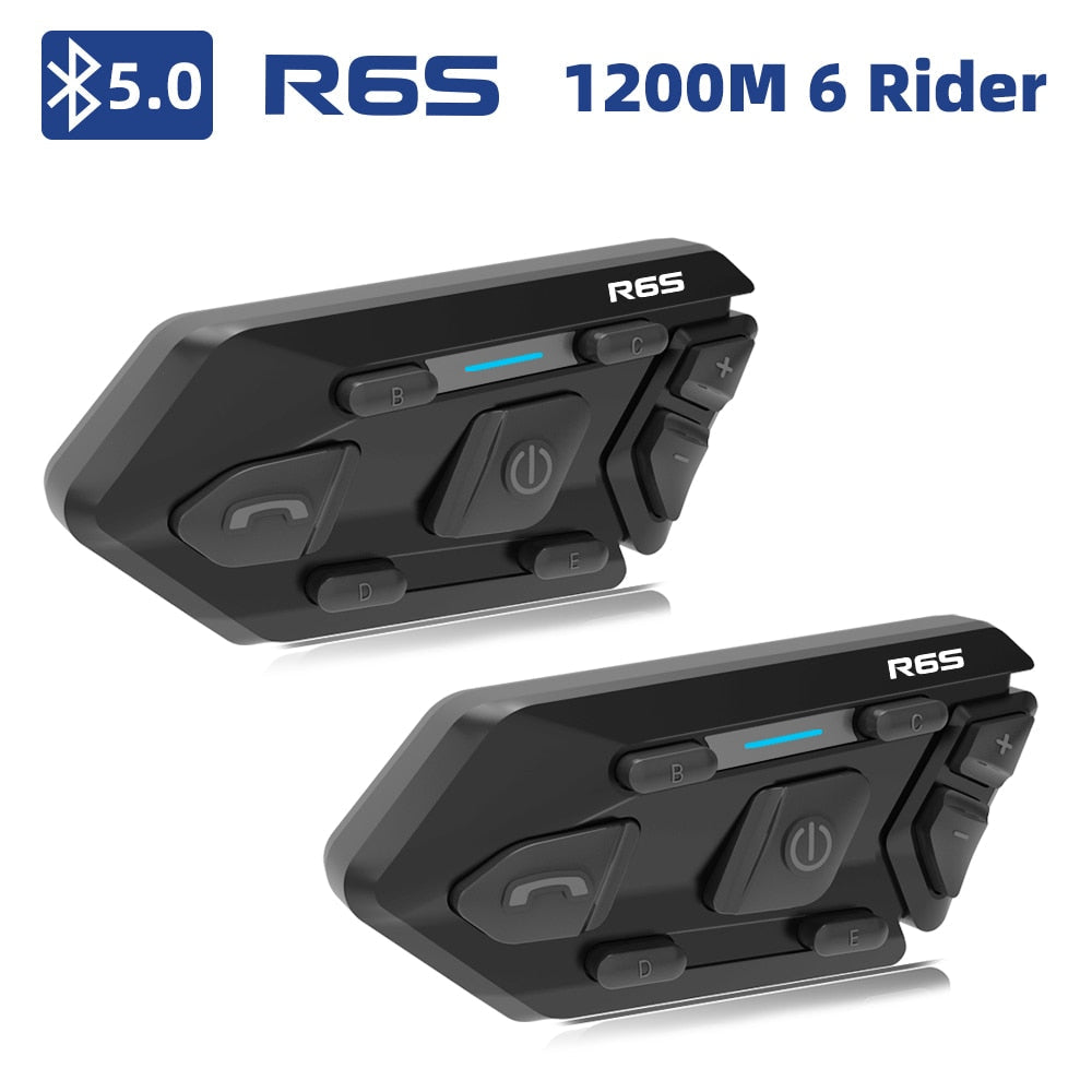 R6S Intercom  Bluetooth Headset - Waterproof