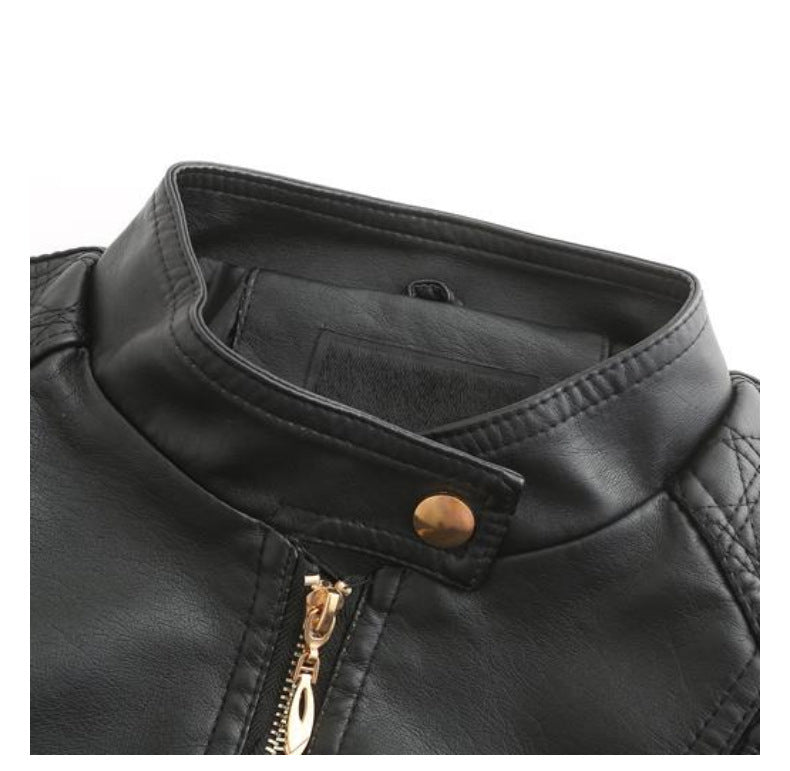 Women's Faux Biker Leather Motorcycle